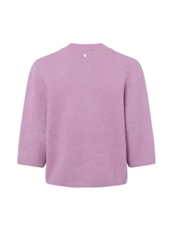 zero Damen Strickjacke in flieder - Ausschnitt: Rundhals