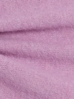 zero Damen Strickjacke in flieder - Ausschnitt: Rundhals