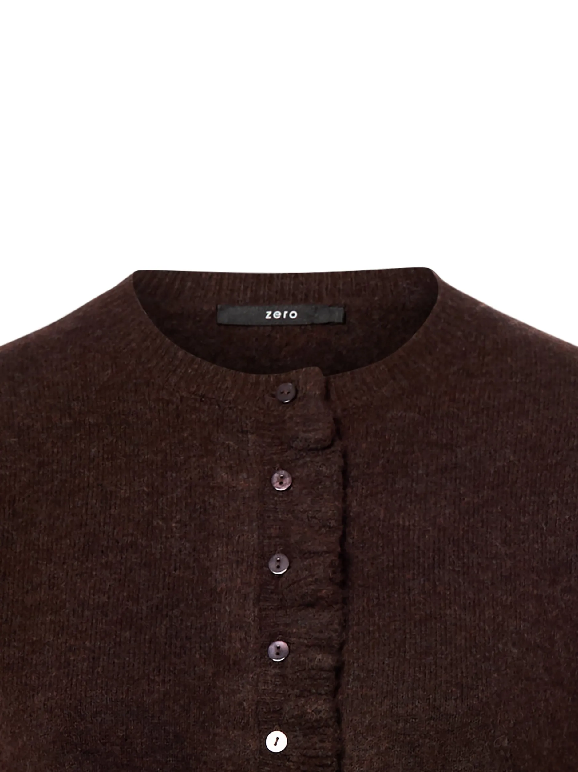 zero Damen Strickjacke mit Woll-Anteil in schoko