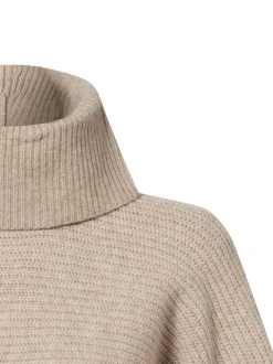 zero Damen Strickpullover mit Wollanteil in beige