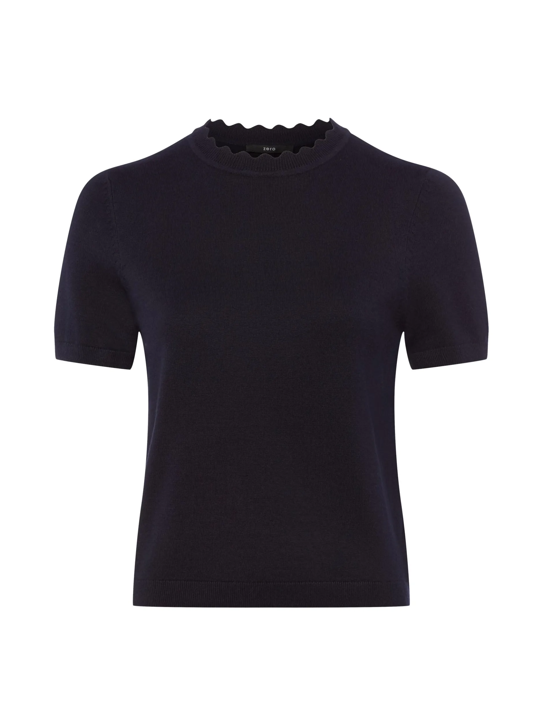 zero Damen Strickshirt in marine - Ausschnitt: Rundhals
