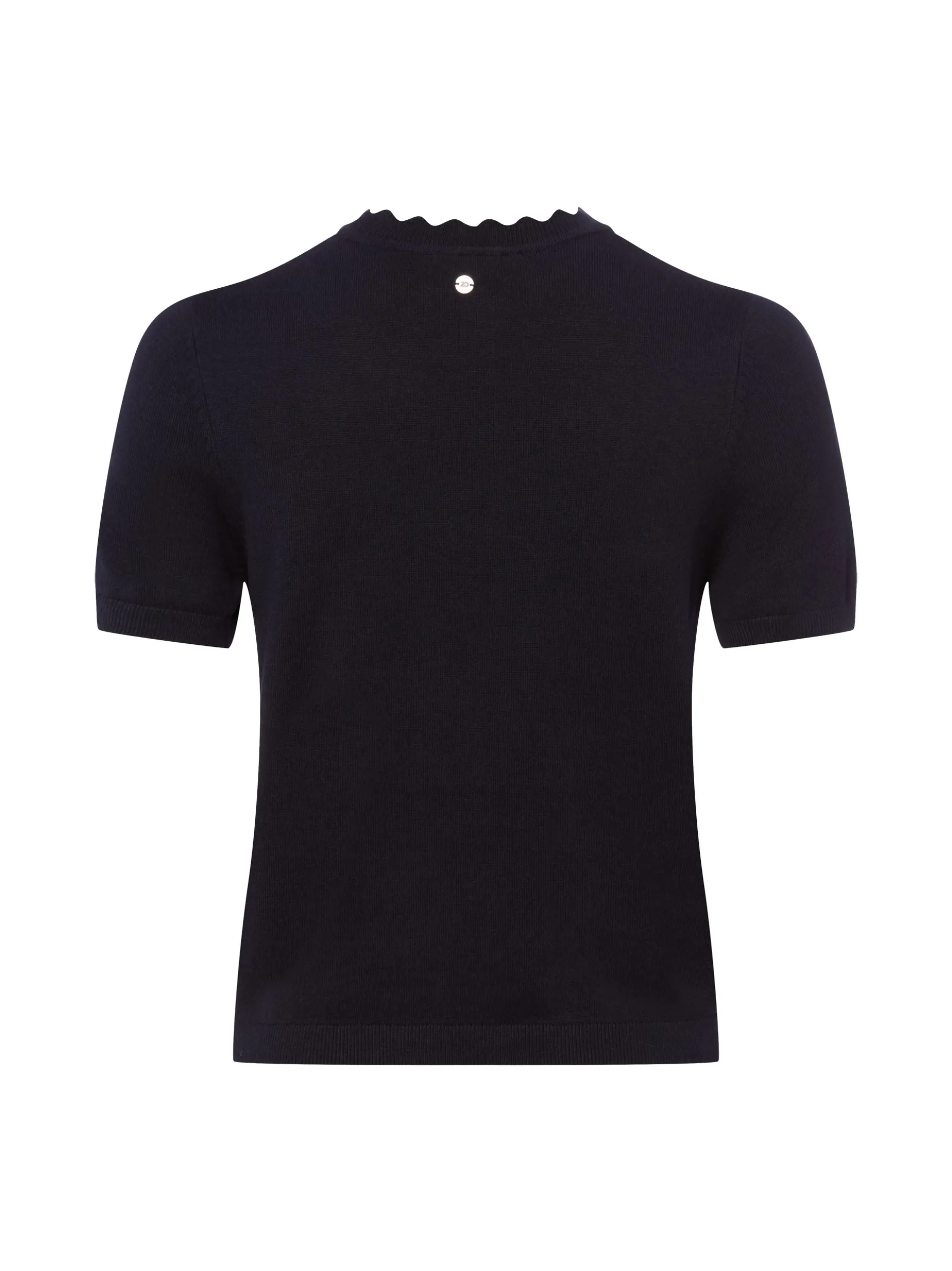zero Damen Strickshirt in marine - Ausschnitt: Rundhals