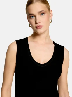 zero Damen Top in schwarz