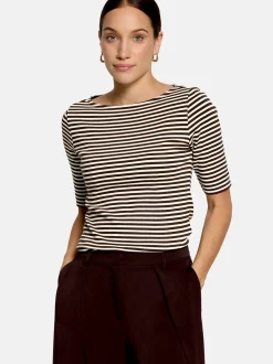 zero Damen T-Shirt in mocca